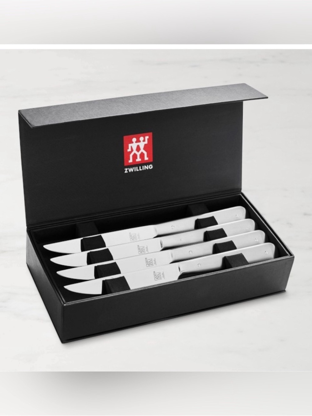 Williams Sonoma Zwilling Stainless Steel Steak Knife Set in Silver - 4-Piece